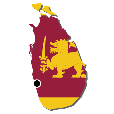 スリランカ民主社会主義共和国無料フリーイラスト｜首都・国旗付